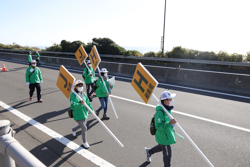 コースボランティアの様子