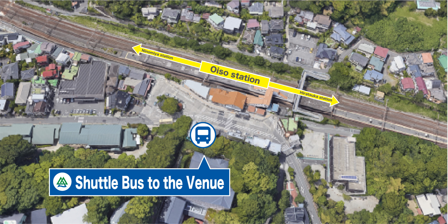 大磯駅から大磯プリンスホテルまでのアクセス図（拡大表示）