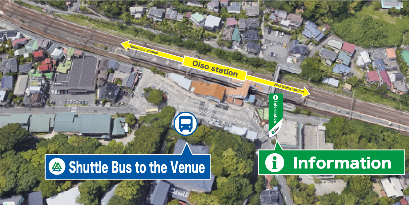 大磯駅から大磯プリンスホテルまでのアクセス図（拡大表示）